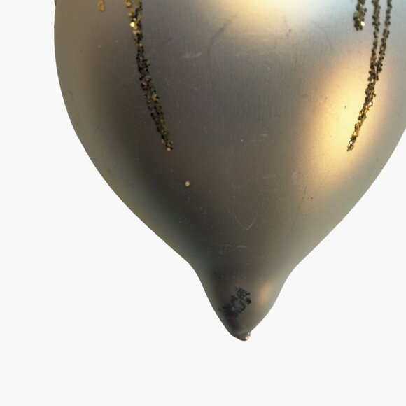 Christmas Classics Ornament Hand Decorated Blown Glass Glitter Romania Craftsmen - Picture 12 of 13